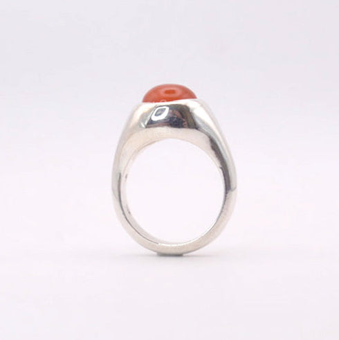Brigid Ring | Sterling Silver & Natural Carnelian Ring