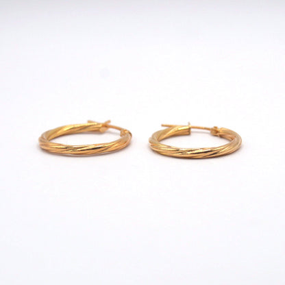Italian 9ct Gold Hoop Earrings
