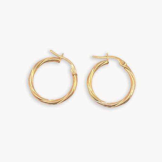 Italian 9ct Gold Hoop Earrings