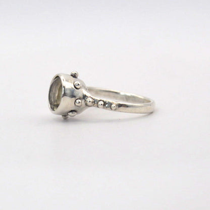Camelot Ring | Gold & Silver Handcrafted Lemon Quartz Ring
