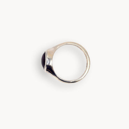 Raspberry Gaze Ring | Sterling Silver Garnet Ring