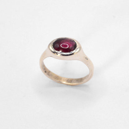 Raspberry Gaze Ring | Sterling Silver Garnet Ring