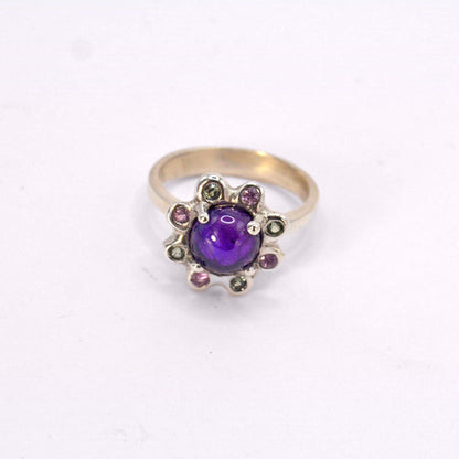 Avalon Ring | Deep African Amethyst & Sapphire Ring