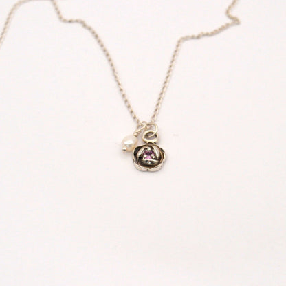 Venus Rose Necklace | Ancient Sterling Silver & Sapphire Talisman