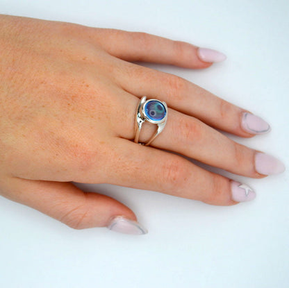 The Oracle Ring | A Unique Sterling Silver Ring with Indigo Blue Topaz
