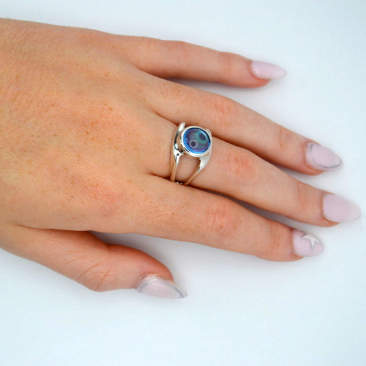 The Oracle Ring | A Unique Sterling Silver Ring with Indigo Blue Topaz