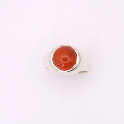 Brigid Ring | Sterling Silver & Natural Carnelian Ring