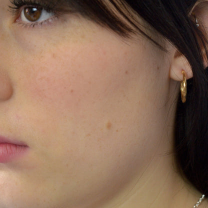 Italian 9ct Gold Hoop Earrings