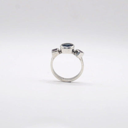 Valentina Ring | Handcrafted London Topaz & Garnet Ring