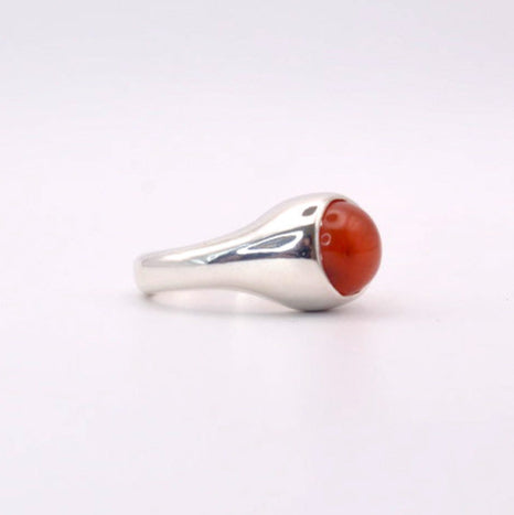 Brigid Ring | Sterling Silver & Natural Carnelian Ring