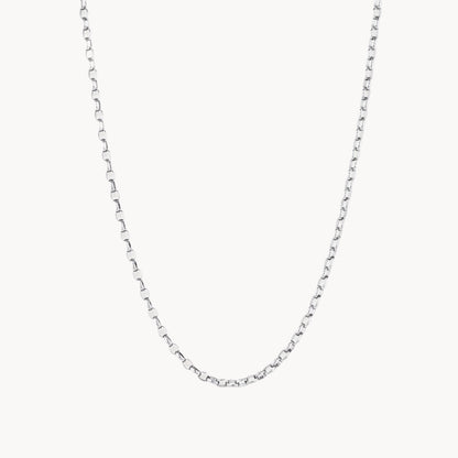 Oval Belcher Chain Necklace