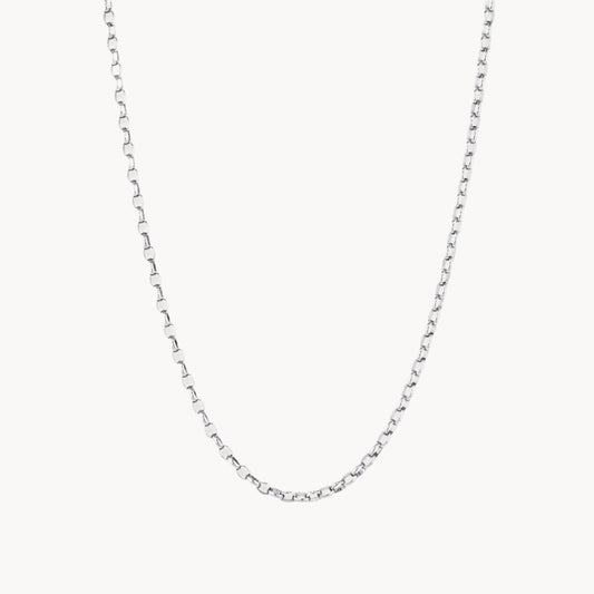 Oval Belcher Chain Necklace