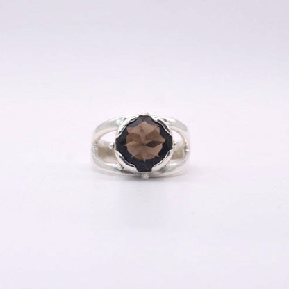 Morgan le Fay Ring | Beautiful Smokey Quartz Silver and Gold Jewellery