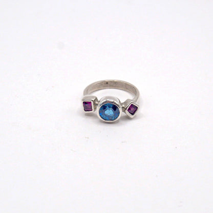 Valentina Ring | Handcrafted London Topaz & Garnet Ring