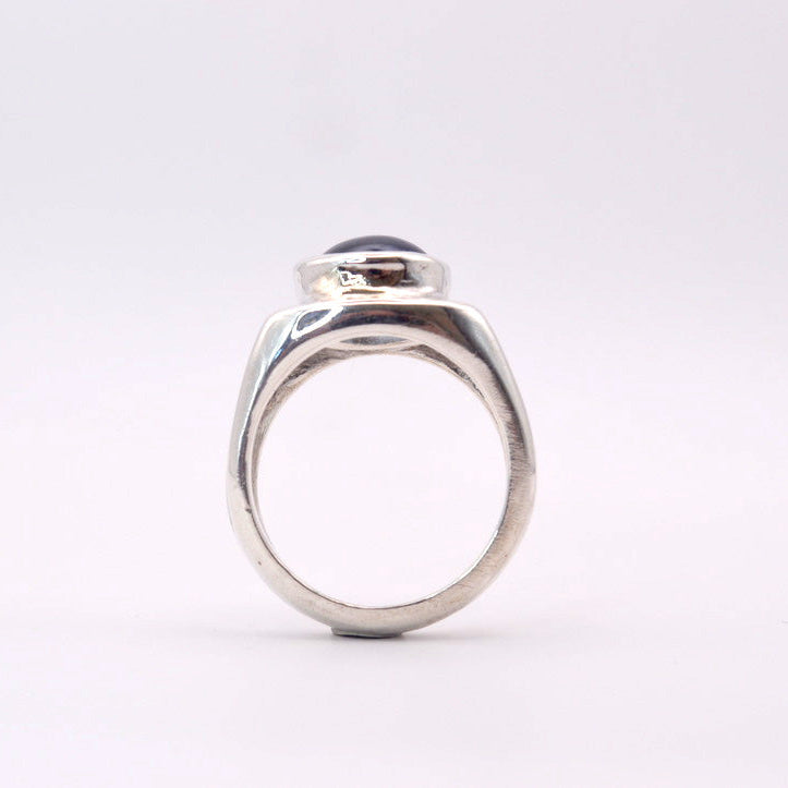 The Oracle Ring | A Unique Sterling Silver Ring with Indigo Blue Topaz