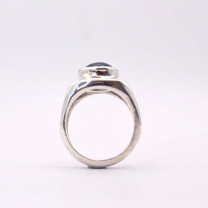 The Oracle Ring | A Unique Sterling Silver Ring with Indigo Blue Topaz
