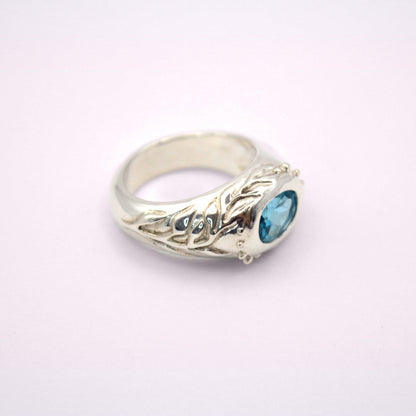 Thalassa Ring | Sterling Silver & Blue Topaz