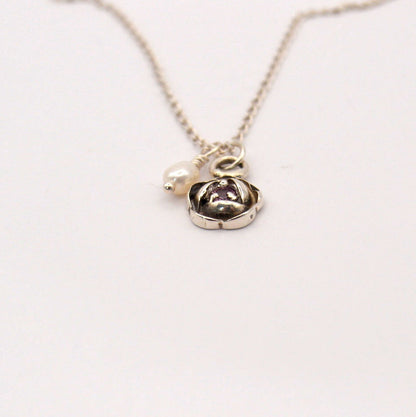 Venus Rose Necklace | Ancient Sterling Silver & Sapphire Talisman
