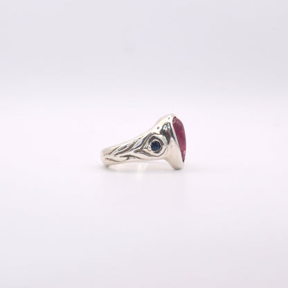 Aphrodite Ring | Mystical Pink Tourmaline & Sapphire Ring
