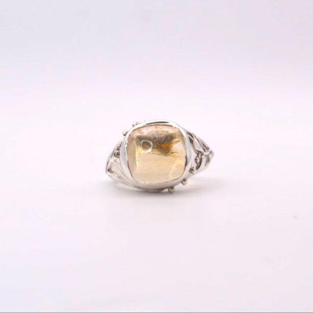 Golden Grail Ring | Sterling Silver & Citrine Gemstone Ring