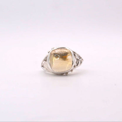 Golden Grail Ring | Sterling Silver & Citrine Gemstone Ring