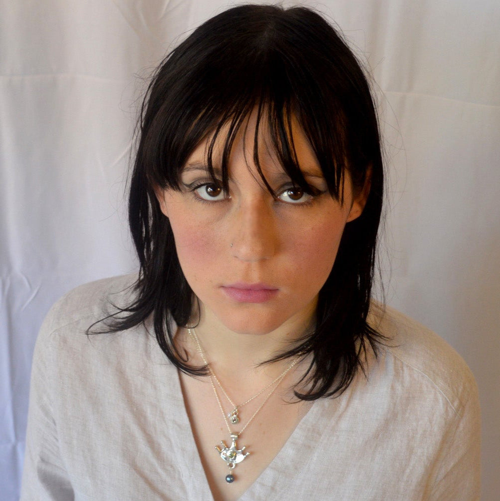 Third Eye Necklace | Spiritual Talisman with Peridot & Pearl