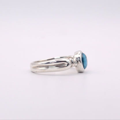 Astrid Ring | Sterling Silver & Gold Topaz Ring