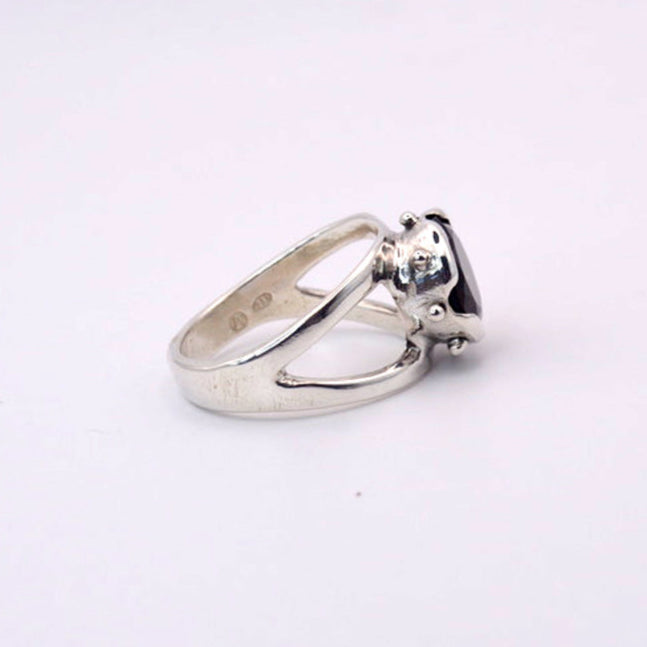 Morgan le Fay Ring | Beautiful Smokey Quartz Silver and Gold Jewellery
