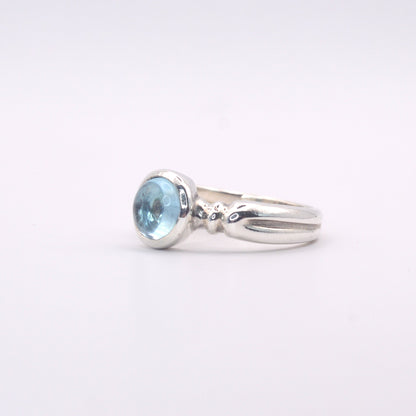 Astrid Ring | Sterling Silver & Gold Topaz Ring