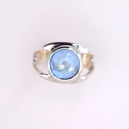 The Oracle Ring | A Unique Sterling Silver Ring with Indigo Blue Topaz