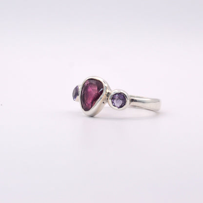 Athena Ring | Pink Tourmaline & Amethyst Gemstones
