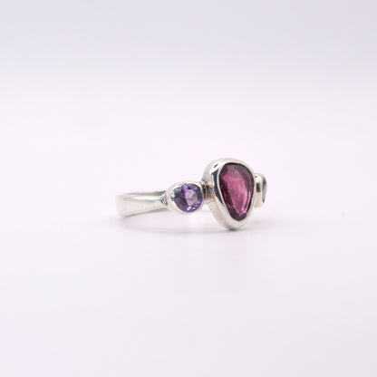 Athena Ring | Pink Tourmaline & Amethyst Gemstones