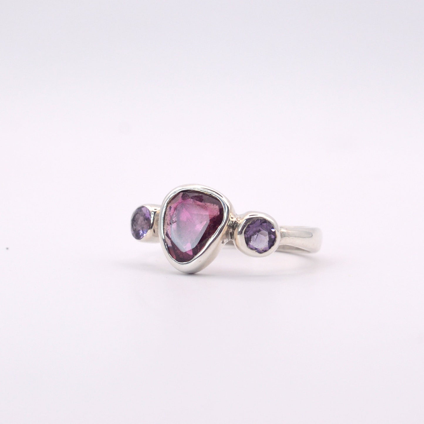 Athena Ring | Pink Tourmaline & Amethyst Gemstones