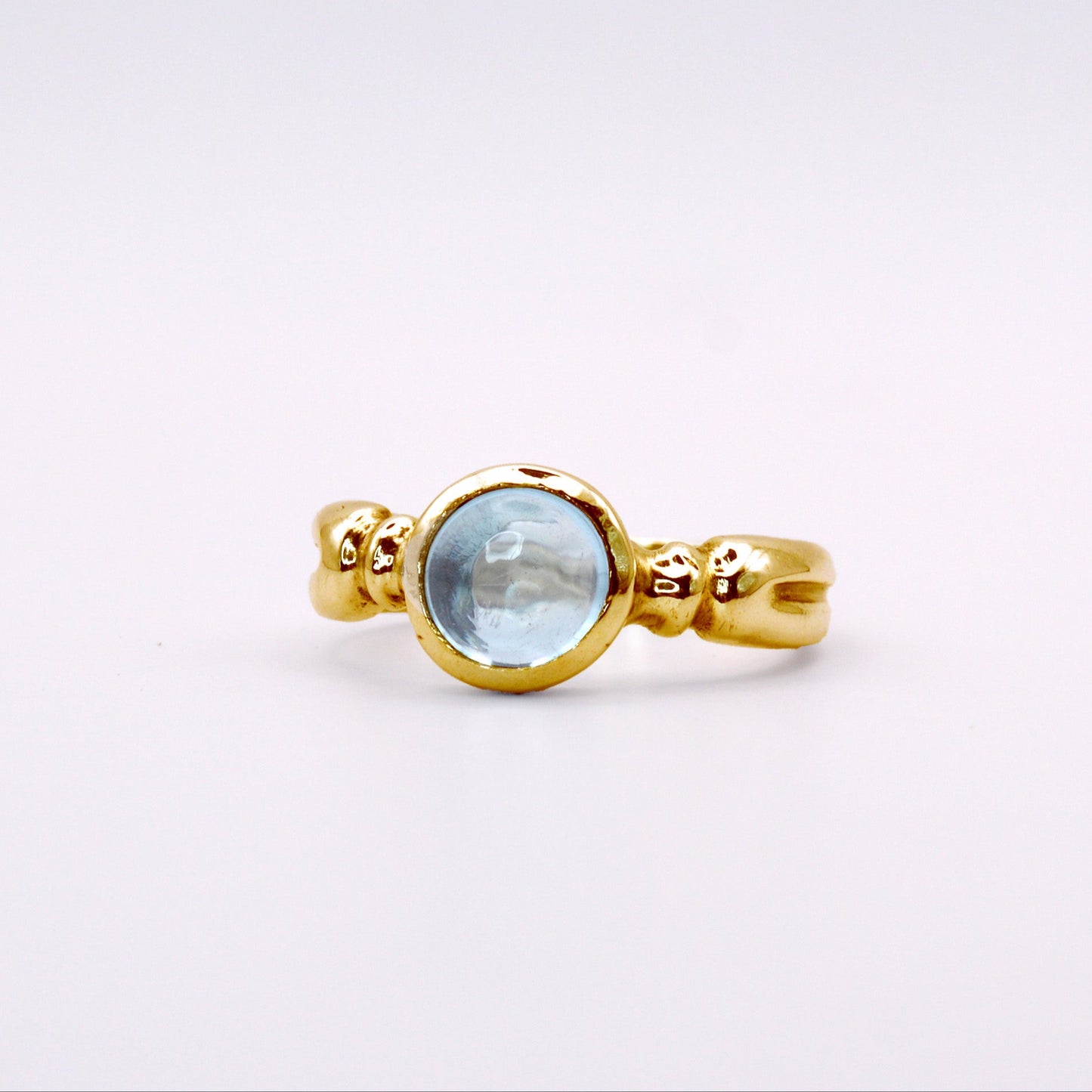 Astrid Ring | Sterling Silver & Gold Topaz Ring