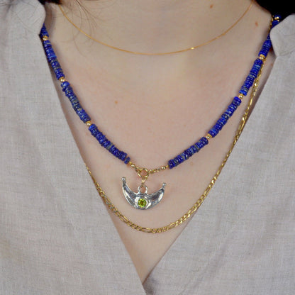 Peridot Moon Pendant