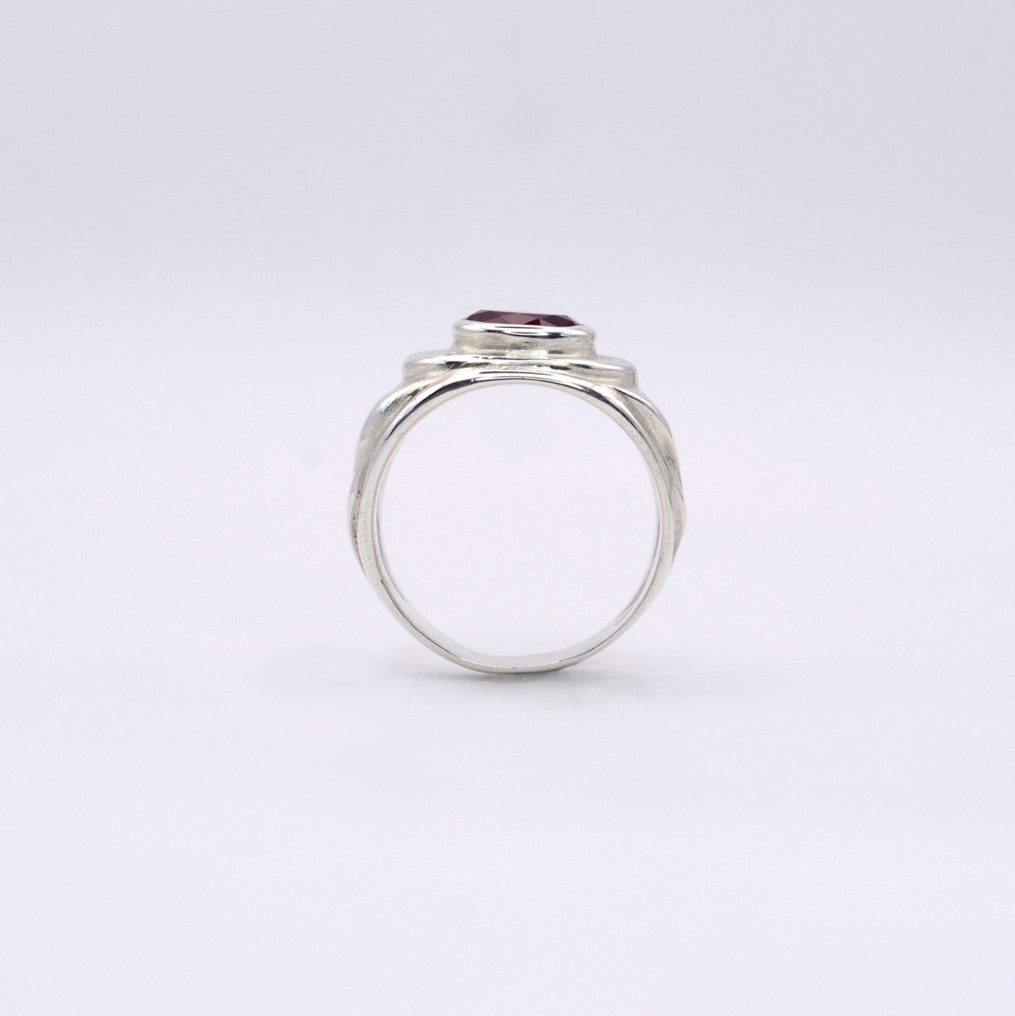 Hestia Ring: Gold or Sterling Silver Ruby Ring
