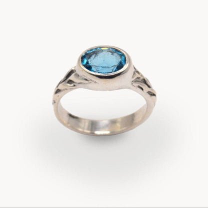 Azure Ring | Sterling Silver & Sky Blue Topaz Ring